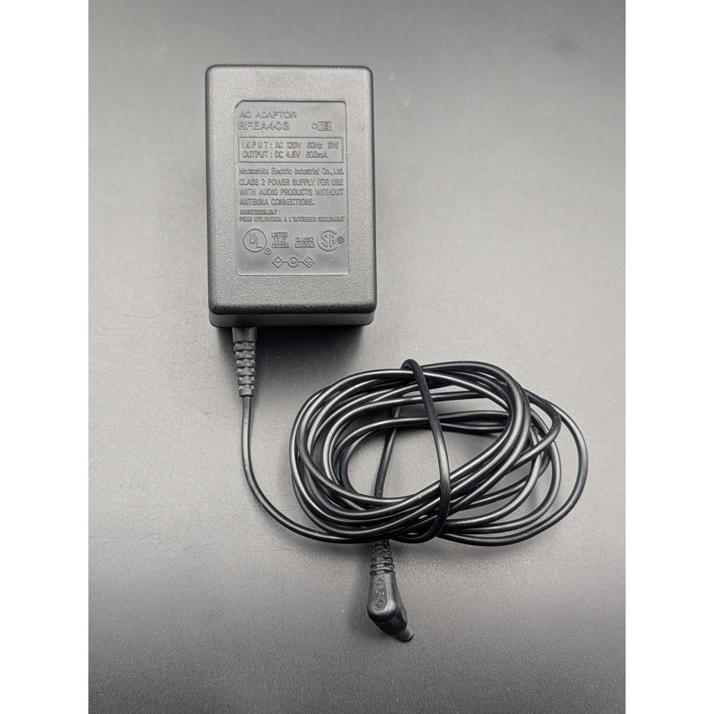 Matsushita RFEA403 AC Power Adapter Output 4.5V 600mA Minidisc CD Player